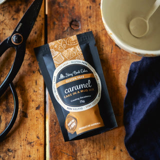 GLUTEN-FREE CARAMEL MUD CAKE IN A MUG 75g