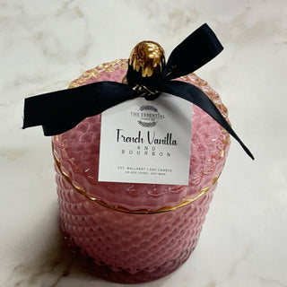 FRENCH VANILLA AND BOURBON- GEO JAR (PINK)