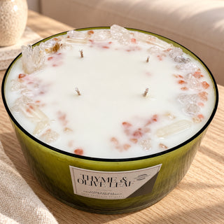 THYME AND OLIVE LEAF  - CANDLE CAKE