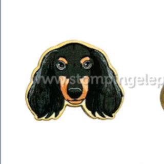 Black Long Haired Dachie Earrings