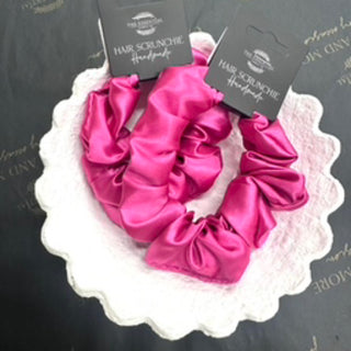 MAGENTA SATIN SCRUNCHIE