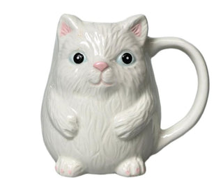 CAT MUG - WHITE 10CM