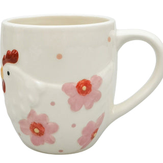 POPPY CHICKEN MUG PINK
