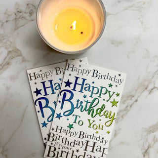 BLUE & GREEN HAPPY BIRTHDAY TO YOU CARD