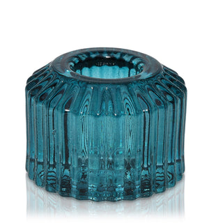 SHORT PILLAR CANDLE HOLDER (BLUE)