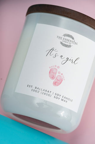 IT'S A GIRL - ANNOUNCEMENT CANDLE