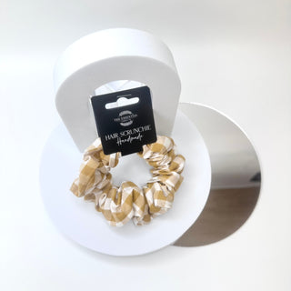 MUSTARD GINGHAM SCRUNCHIE