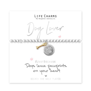 LIFE CHARMS JUST BECAUSE DOG LOVER BRACELET