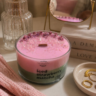 ICED STRAWBERRY MATCHA BOHO CANDLE