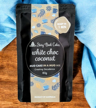 WHITE CHOC COCONUT MUD CAKE IN A MUG 80G
