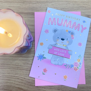 HAPPY BIRTHDAY MUMMY, WITH LOTS OF LOVE CARD