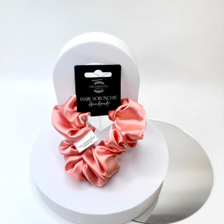 PEACH SATIN SCRUNCHIE