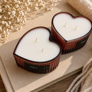 VANILLA - RED HEART CANDLE