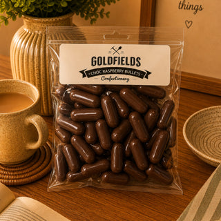 RASPBERRY BULLETS MILK CHOCOLATE