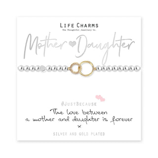 LIFE CHARMS JUST BECAUSE MOTHER DAUGHTER BRACELET