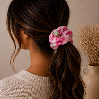 PINK STRAWBERRY - HAIR SCRUNCHIE