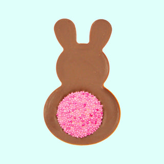 Chocolate Bunny with Pink coloured Freckle Tail I Freckleberry