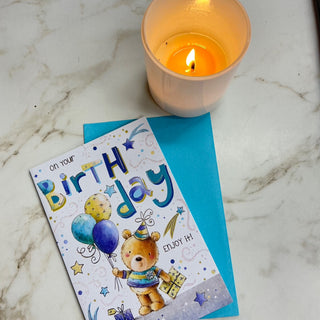 ON YOUR BIRTHDAY TEDDY W/ BALOONS