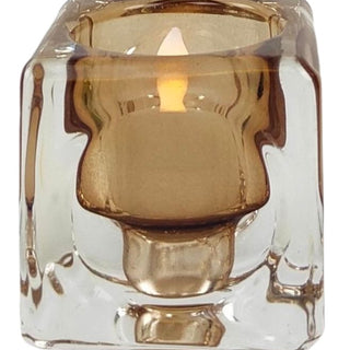 TOMMY GLASS CANDLE HOLDER ROSE