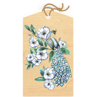 Peacock Garden Wood Gift Tag