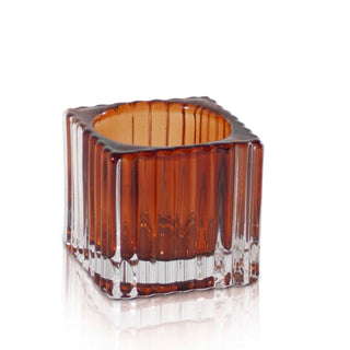 TEA-LIGHT CANDLE HOLDER (AMBER)