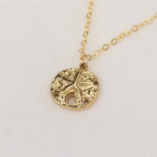 ROTTO SAND DOLLAR 18K GOLD PLATED PENDANT NECKLACE