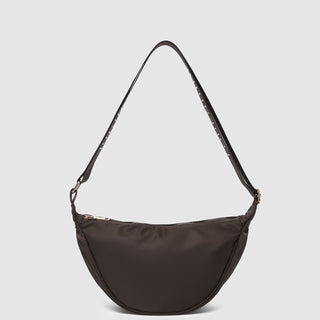 SYLVIA NYLON CROSSBODY BAG - CHOCOLATE