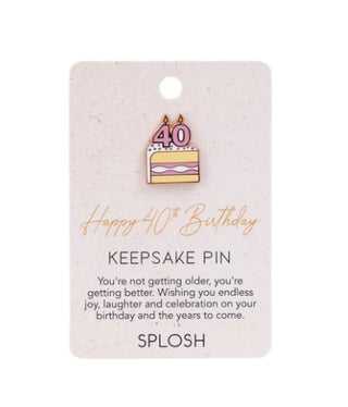 40TH BIRTHDAY KEEPSAKE PIN