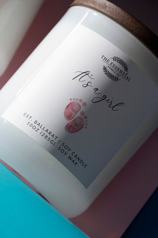 IT'S A GIRL - ANNOUNCEMENT CANDLE
