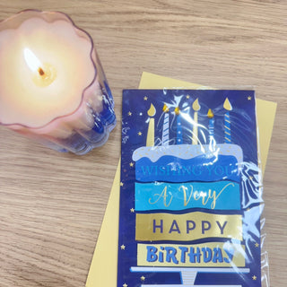 WISHING YOU A VERY HAPPY BIRTHDAY WITH CAKE CARD