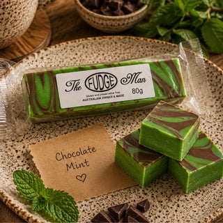 CHOCOLATE MINT SWIRL FUDGE - THE FUDGE MAN