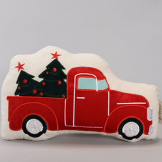 32CM TRUCK CUSHION W/ XMAS TREE