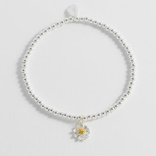 SIENNA WILDFLOWER DAISY CHARM BRACELET SILVER PLATED 
Silver Plated