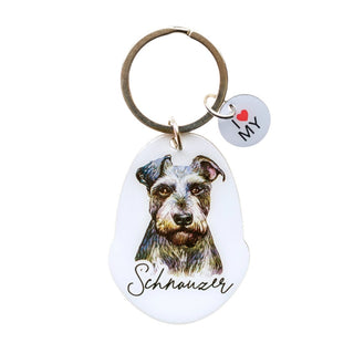 SCHNAUZER PET KEYRING