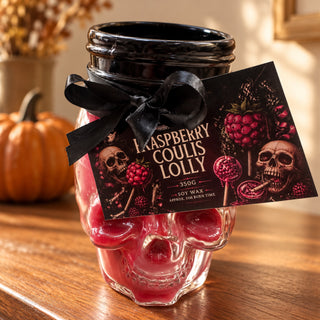 RASPBERRY COULIS LOLLY - SKULL JAR