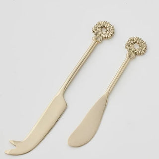 HOLIDAY GARLAND CHEESE KNIVES SET OF 2