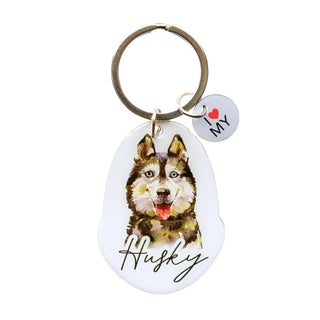 HUSKY PET KEYRING