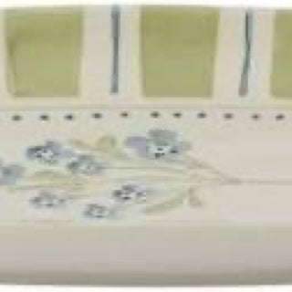 OLGA CERAMIC PLATE 15X32CM BLUE/OLIVE