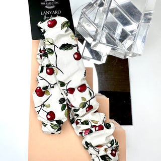 CHERRY SCRUNCHIE LANYARD