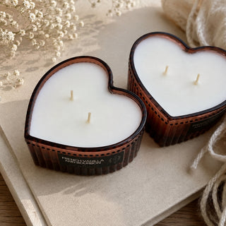 FRENCH VANILLA AND BOURBON - HEART CANDLE