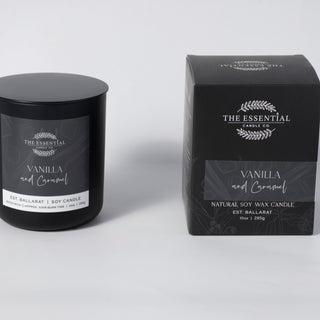 VANILLA AND CARAMEL  - WOOD WICK CANDLE