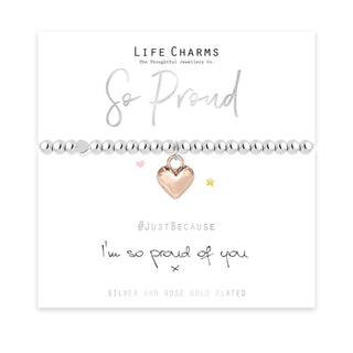 LIFE CHARMS JUST BECAUSE SO PROUD BRACELET