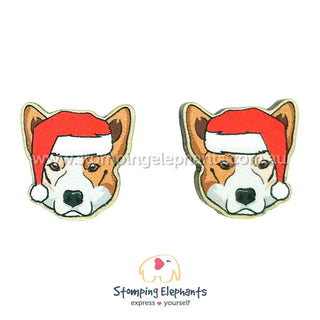 CATTLE DOG RED CHRISTMAS EARRINGS