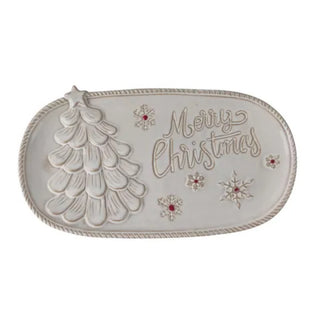 MERRY CHRISTMAS PLATTER CREAM