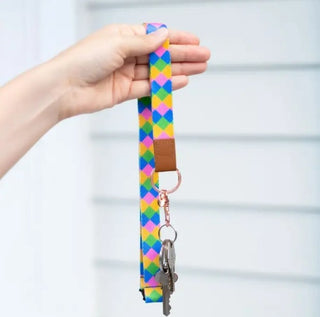 TEACHER DIAMOND FABRIC LANYARD