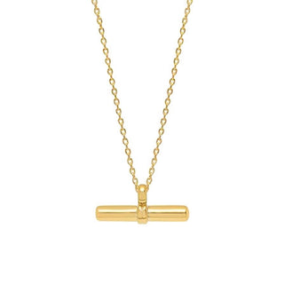 T-BAR GOLD PLATED NECKLACE