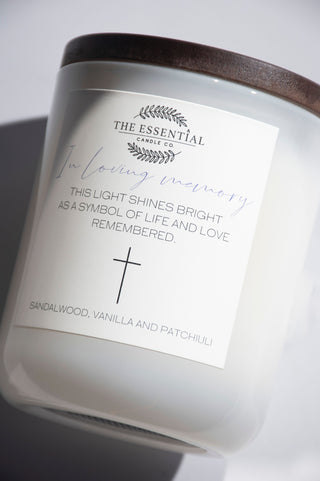 IN LOVING MEMORY CANDLE - (PASTEL PURPLE)