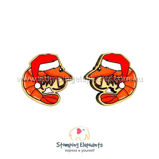 CHRISTMAS PRAWN EARRINGS