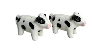 COW SALT AND PEPPER SHAKER - WHITE