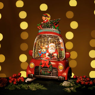 SNOWING SNOW COACH W/ SANTA